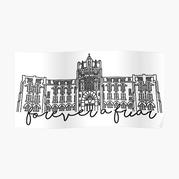 Forever a Friar Providence College Harkins Hall Poster