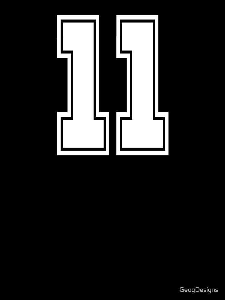 11 shirt number college style football soccer number | Poster