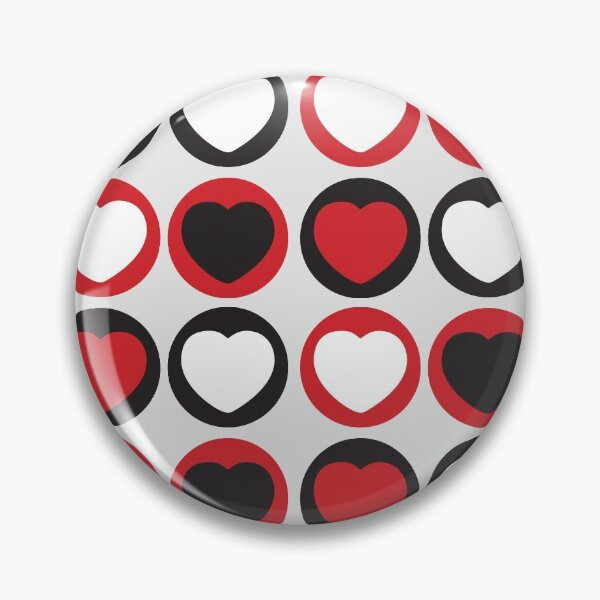 Item preview, All Heart - Black, white, red heart seamless pattern designed and sold by WitchDesign.