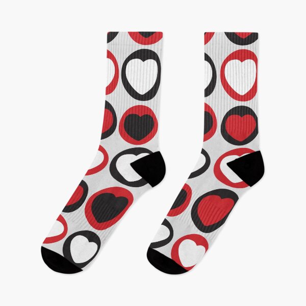 Item preview, All Heart - Black, white, red heart seamless pattern designed and sold by WitchDesign.