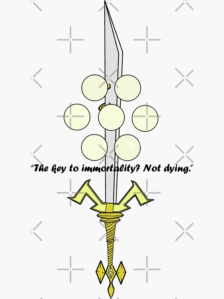 "Master Yi "The key to immortality? Not dying."" Sticker for Sale by