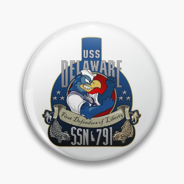 Item preview, USS Delaware (SSN-791) Crest designed and sold by Nikki SpaceStuffPlus.