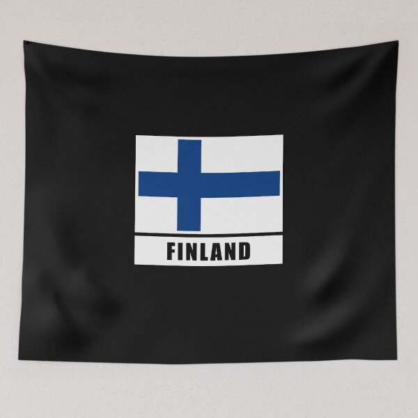 Item preview, Finland Finnish flag flag Helsinki sauna designed and sold by GeogDesigns.
