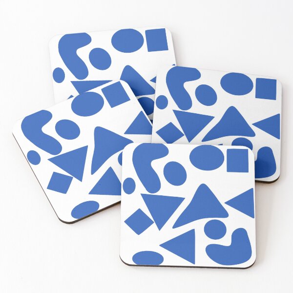 Item preview, Blue shapes on a white background 2 designed and sold by jsebouvi.