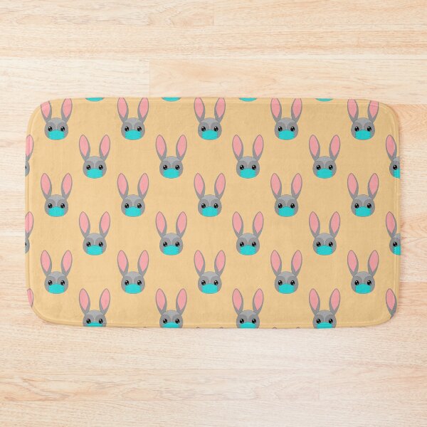 Item preview, Masked Bunnyl pattern on a brown background.  designed and sold by rodmendonca.