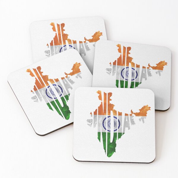 Item preview, India Typographic Map Flag designed and sold by A Deniz Akerman.