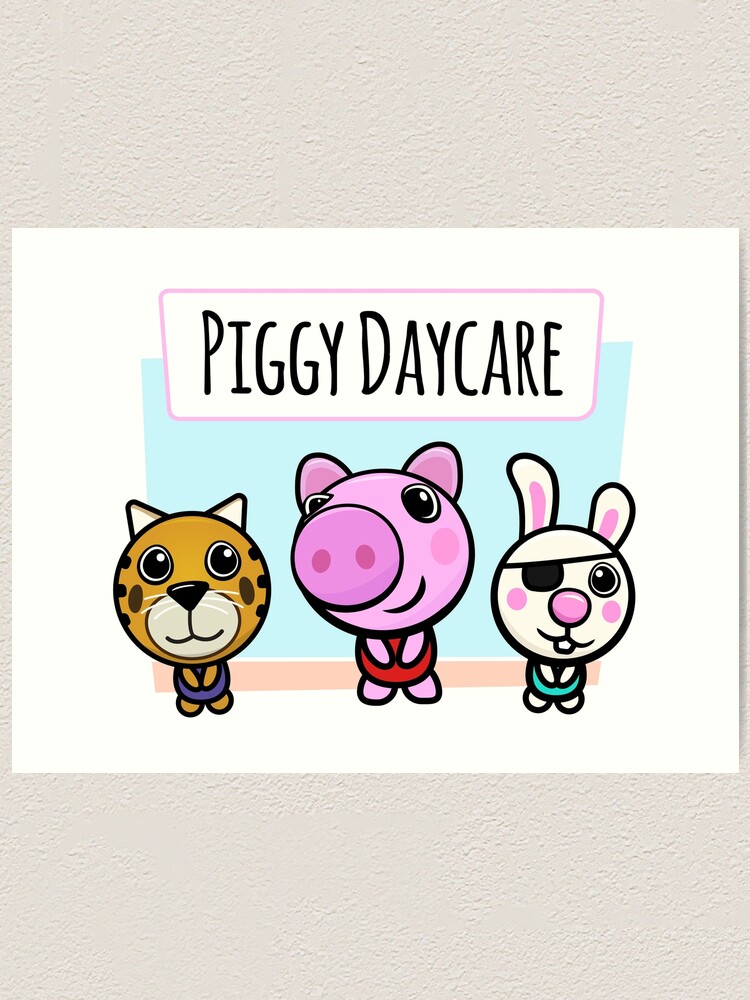Piggy Daycare Baby Animals Art Print By Theresthisthing Redbubble - tiger piggy piggy piggy drawings roblox