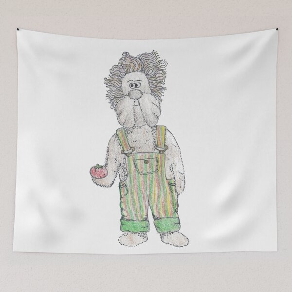 Item preview, Cute Monster Wearing Overalls designed and sold by ArtChildGalore.