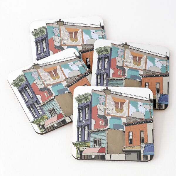 Item preview, Fort Greene cityscape - New York illustration designed and sold by JustineLecouffe.