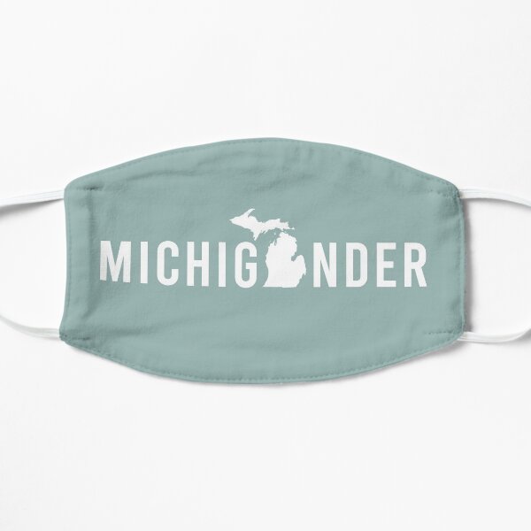 Proud Michigander, Michigan Pride from Midwest Mitten State Flat Mask