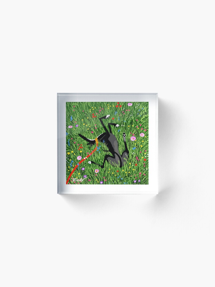 Alternate view of Roaching in the Wildflowers Acrylic Block