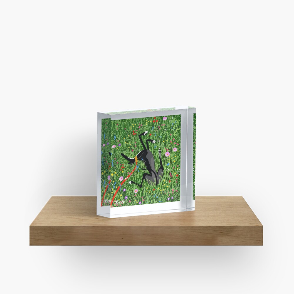 Roaching in the Wildflowers Acrylic Block