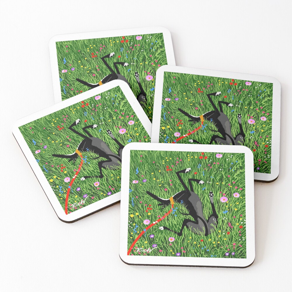 Roaching in the Wildflowers Coasters (Set of 4)