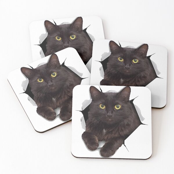 Item preview, Black Cat Looking Outside Funny 3D Design designed and sold by icreations.
