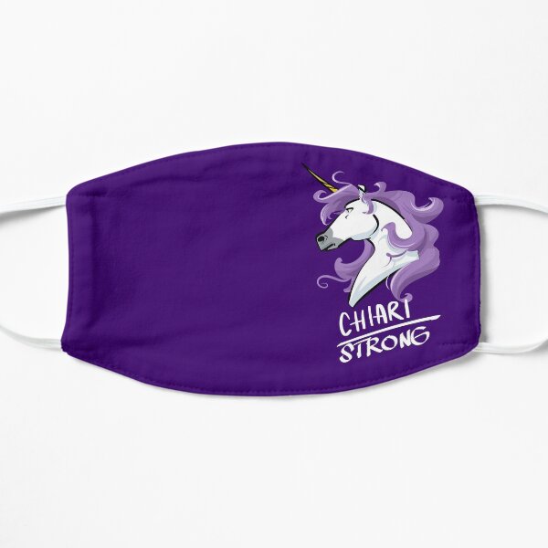 Chiari Strong Unicorn For Chiari Malformation Awareness Flat Mask
