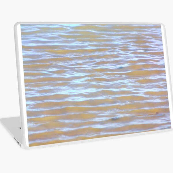 Low tides shimmer beach texture Laptop Skin