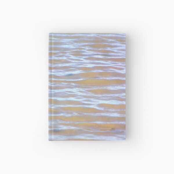 Low tides shimmer beach texture Hardcover Journal