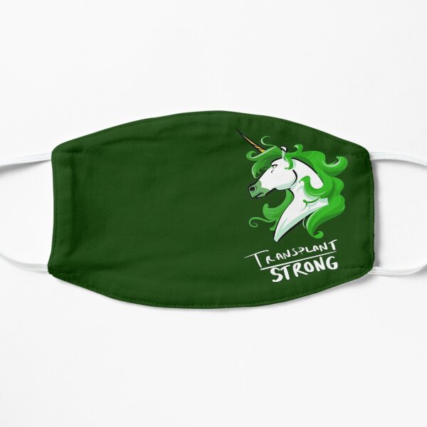 Transplant Strong Unicorn For Organ Transplant Awareness Flat Mask