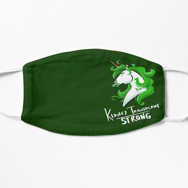 Kidney Transplant Strong Unicorn For Kidney Transplant Awareness Flat Mask