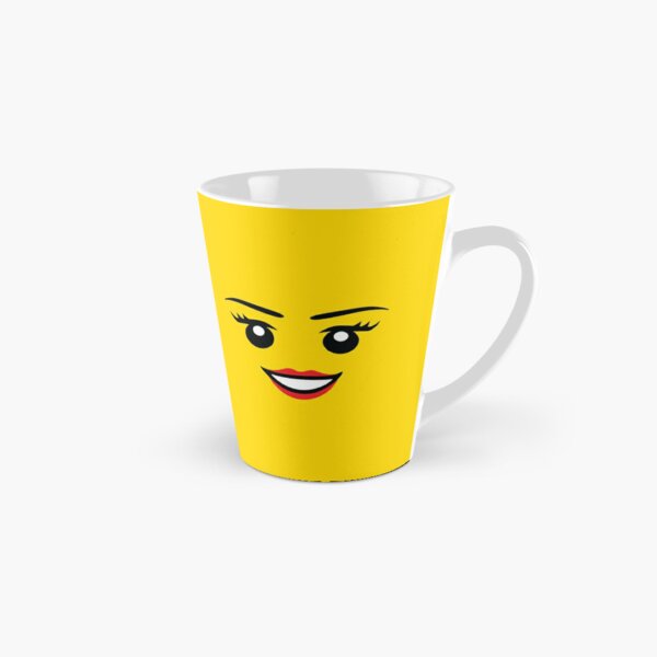 Lego Emoji Yellow Ceramic Mug, Face Mug, Lego Head Coffee Cup 