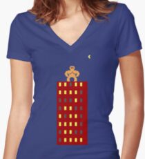 Gorillas Women's Fitted V-Neck T-Shirt