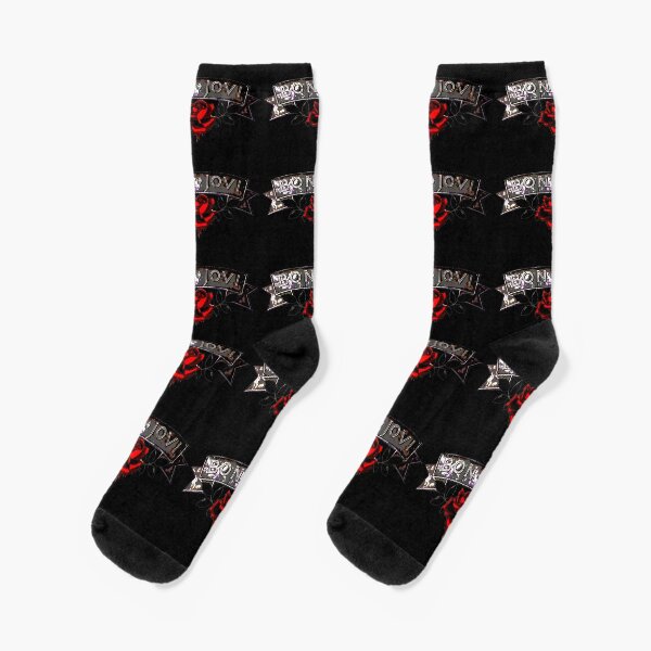 Red Rose & Bon Jovi Socks
