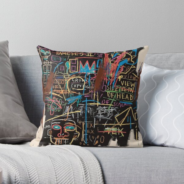 Vectorised famous New York street art / pop art from the 70s. Throw Pillow