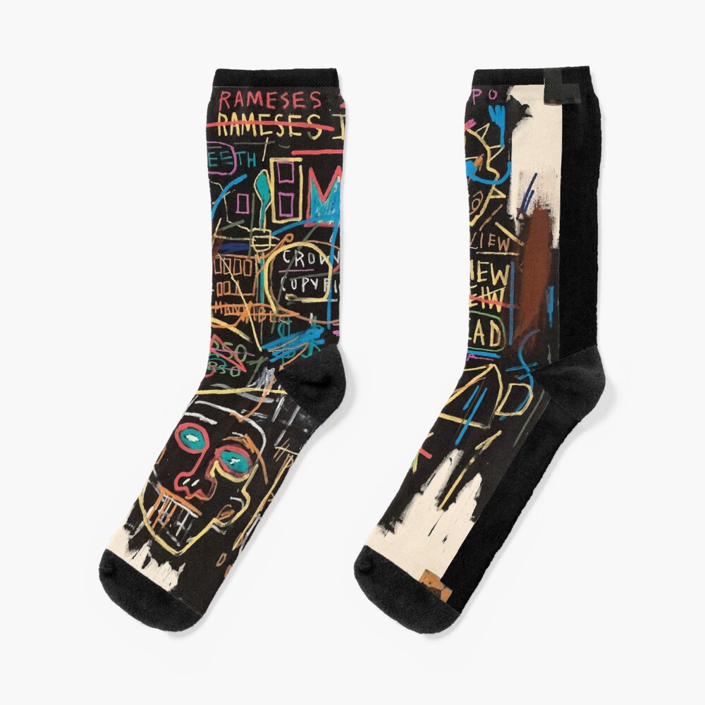 Vectorised famous New York street art / pop art from the 70s. Socks