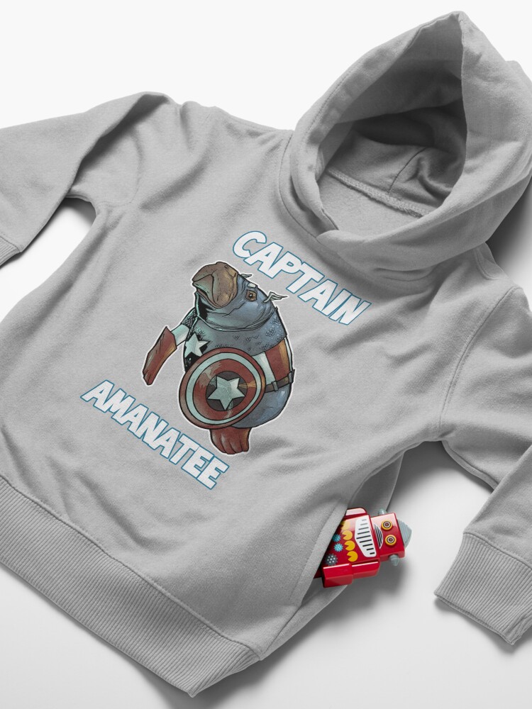 Alternate view of Captain Amanatee SALE! Toddler Pullover Hoodie