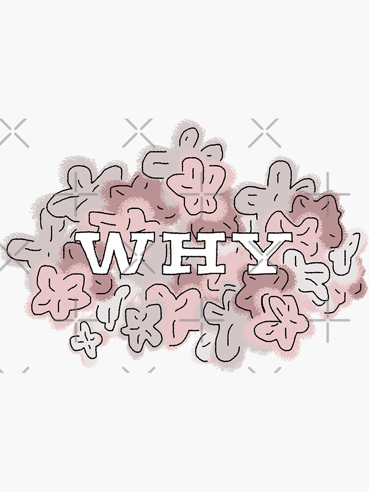 "WHY" Sticker by stickerrqueen Redbubble