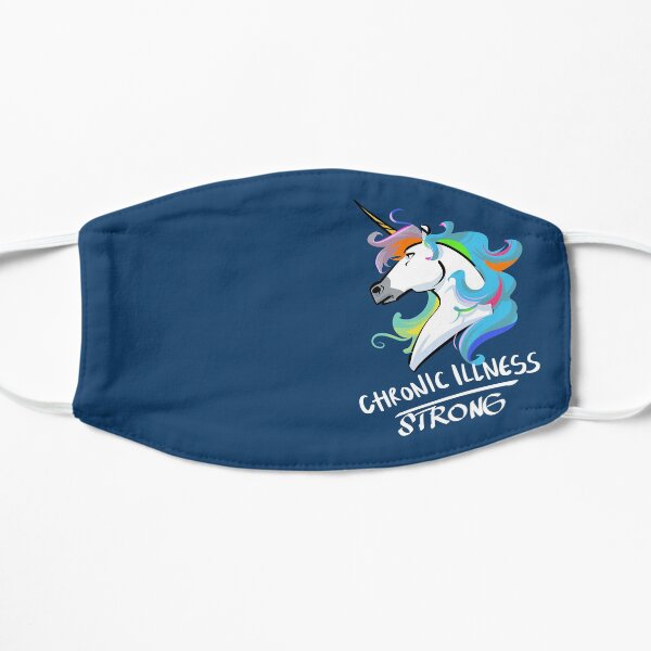 Chronic Illness Strong Unicorn For Chronic Illness Awareness Flat Mask