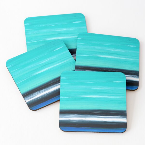 Item preview, Aqua Sky - Bold Abstract Landscape Art designed and sold by Sharon Cummings Art.