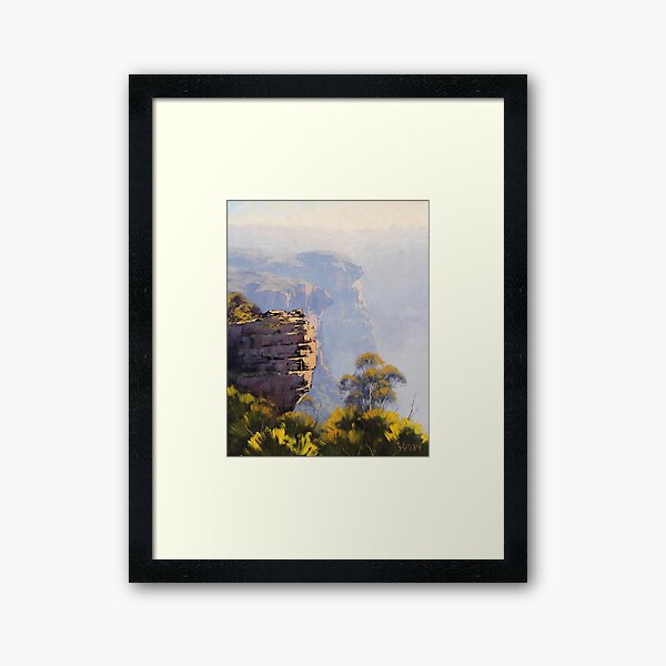 Misty Cliffs Katoomba Framed Art Print