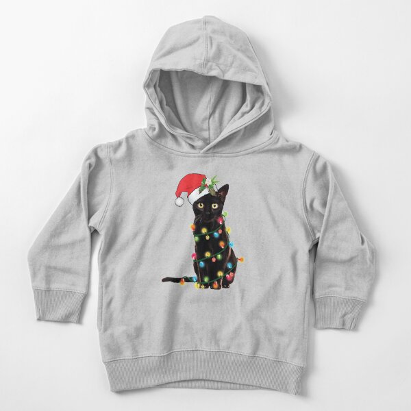Item preview, Black Santa Cat Tangled Up In Lights Christmas Santa  designed and sold by tronictees.