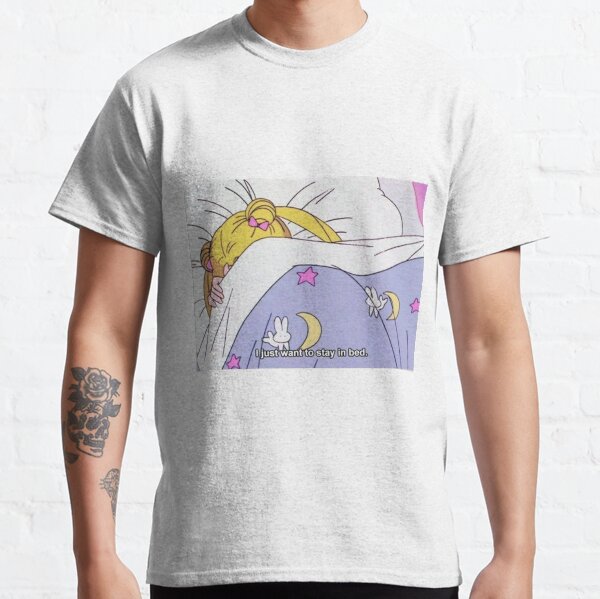 Je veux juste rester au lit - Sailor Moon Aesthetic T-shirt classique