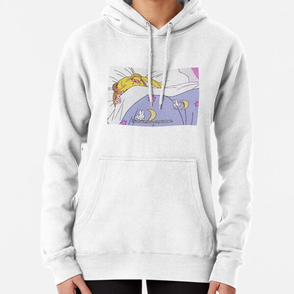 I just want to stay in bed -Sailor Moon Aesthetic Pullover Hoodie