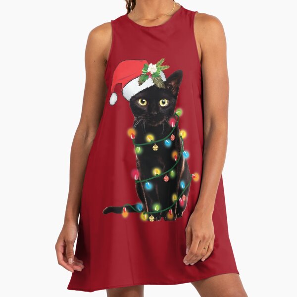 white christmas dresses Red Cat Christmas Dress