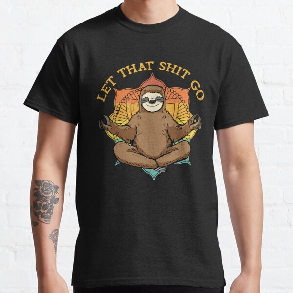 Sloth Yoga Funny Men's Cotton/Poly T-Shirt