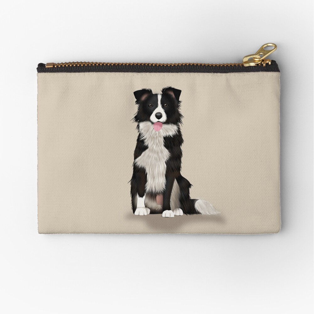 Border Collie Zipper Pouch
