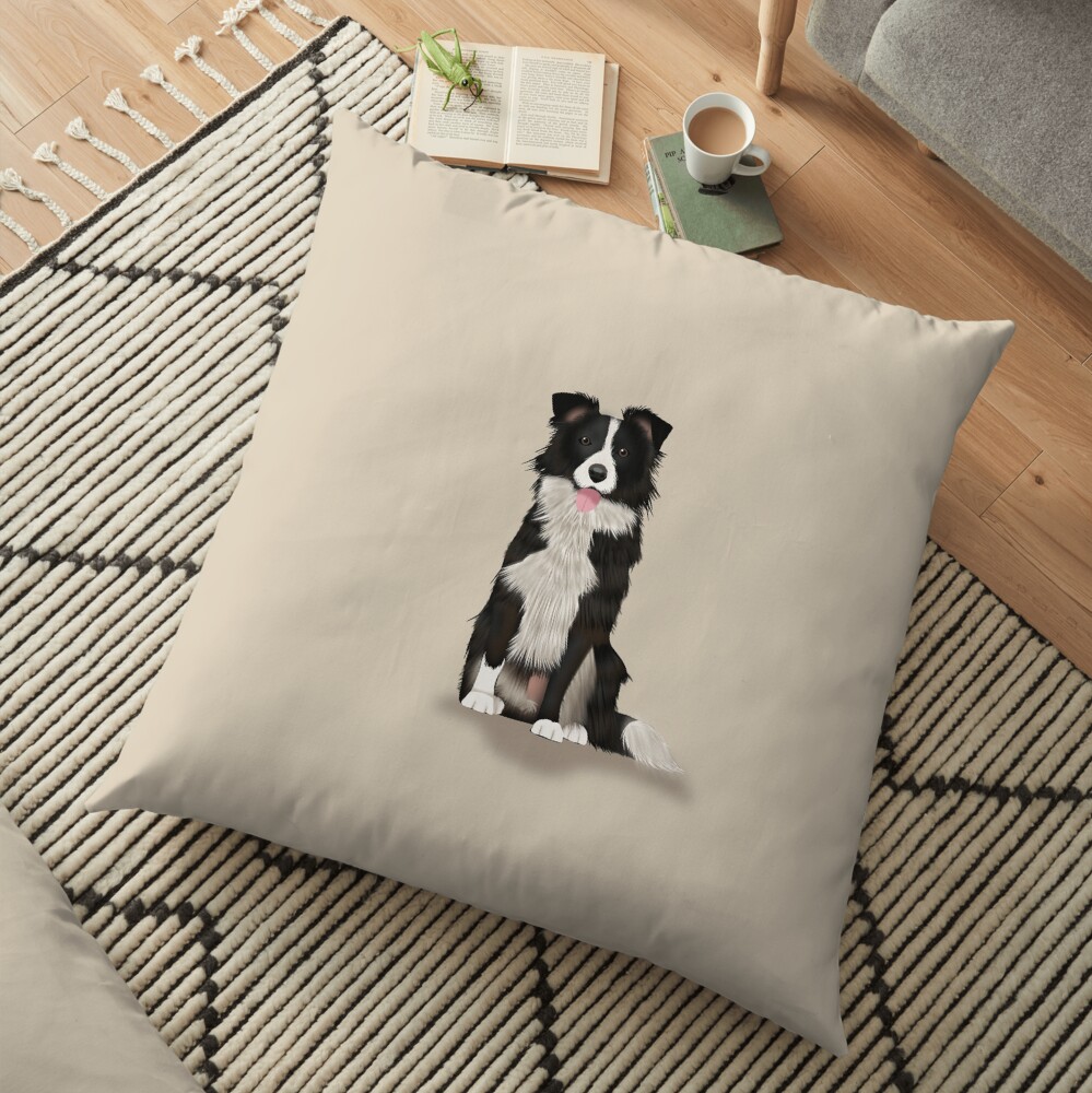 Border Collie Floor Pillow