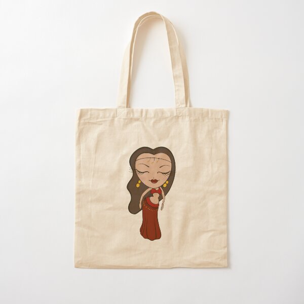 Brunette Bellydancer Cotton Tote Bag