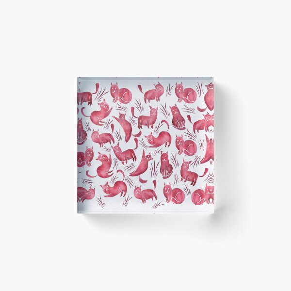 Item preview, Red Maroon Crazy cats designed and sold by Maitri-Sanghvi1.