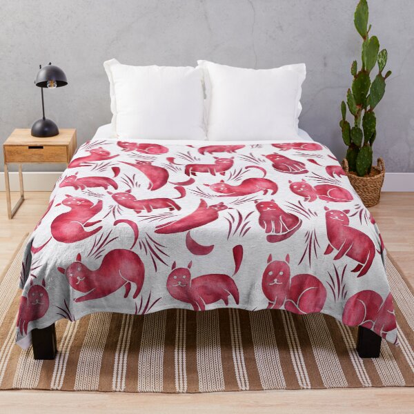 Item preview, Red Maroon Crazy cats designed and sold by Maitri-Sanghvi1.