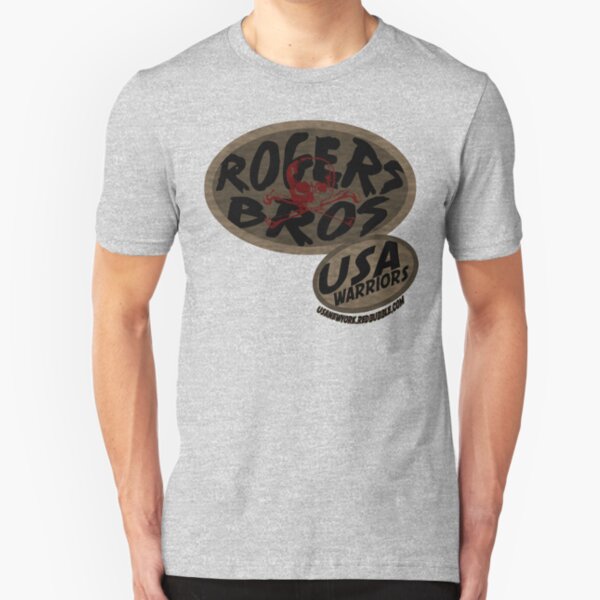 rogers bros warriors skull by ian rogers Slim Fit T-Shirt