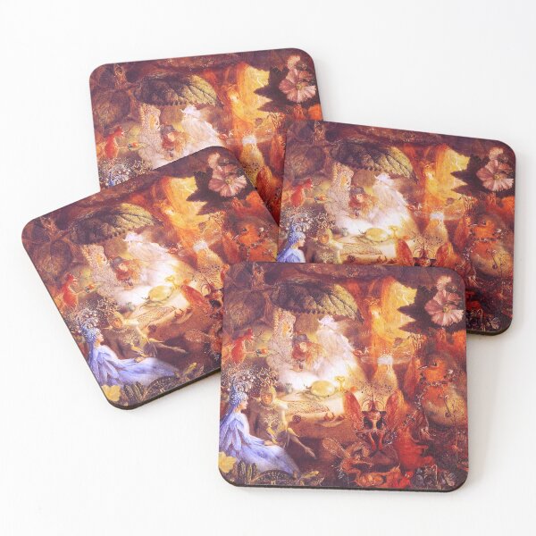 Item preview, FAIRIES AND CAPTIVE ROBIN IN WOODLAND designed and sold by BulganLumini.