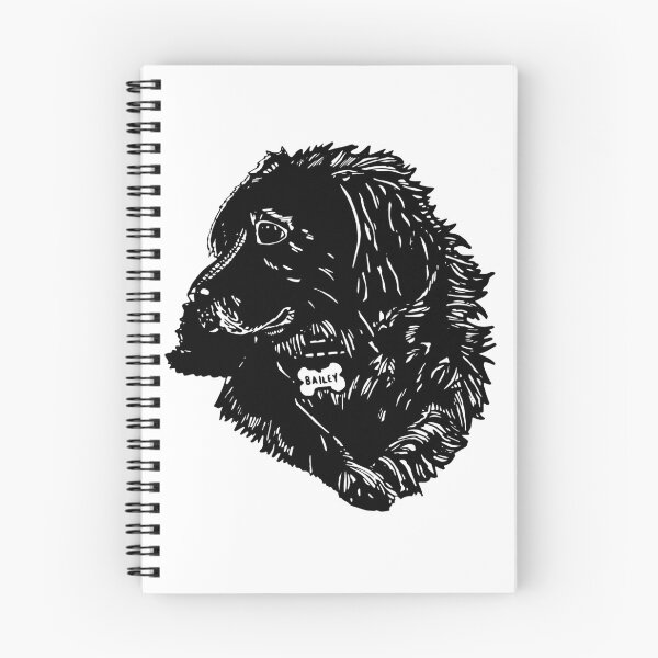 Item preview, black dog baily Drawing, line art, adult coloring page, digital art print designed and sold by LastMinuteLaura.