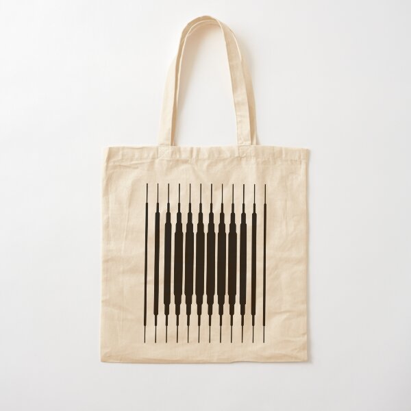 Square Lines (BLACK) Bolsa de algodón