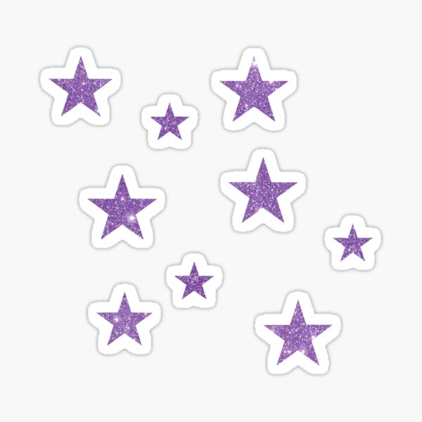 Gold Glitter Star Stickers Sticker for Sale by moogle prints