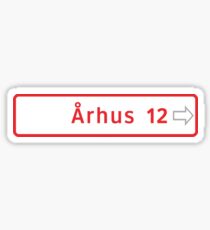 Århus Straßenschild, Dänemark Sticker