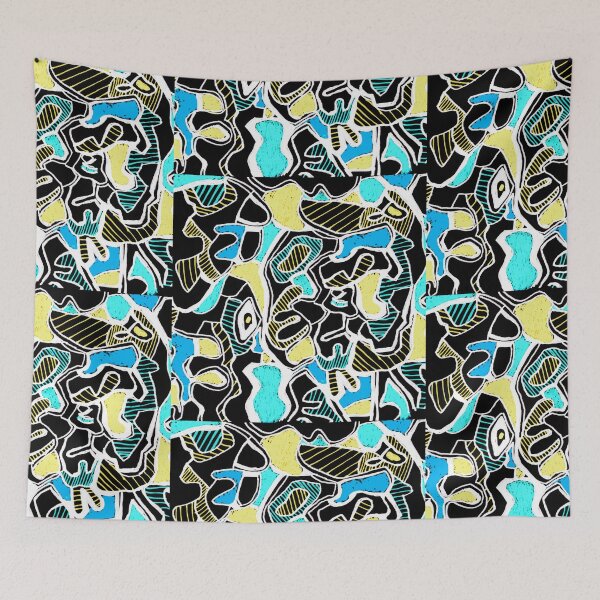 Item preview, DUBUFFETESQUE - Illustration in the style of Dubuffet designed and sold by Clifford Hayes.